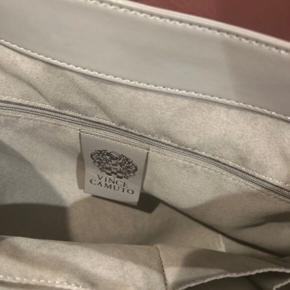 Vince Camuto Large Leather Tote Bag Women's Crossbody‎ Strap Beck Cinnabar - Picture 12 of 15